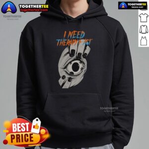 Alternative view of Premium I Need Therapy Fast Eyeball In Hand Urgent Gaze T-Shirt