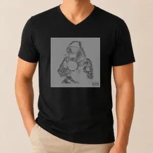 Alternative view of Funny Yeat 2093 Parental Advisory Explicit Content Album Cover Shirt