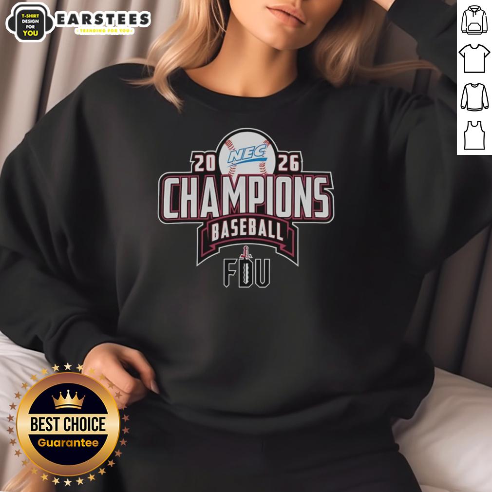 Awesome Fairleigh Dickinson Knights Nec Baseball Regular Season Champions 2026 T-Shirt - Image 5