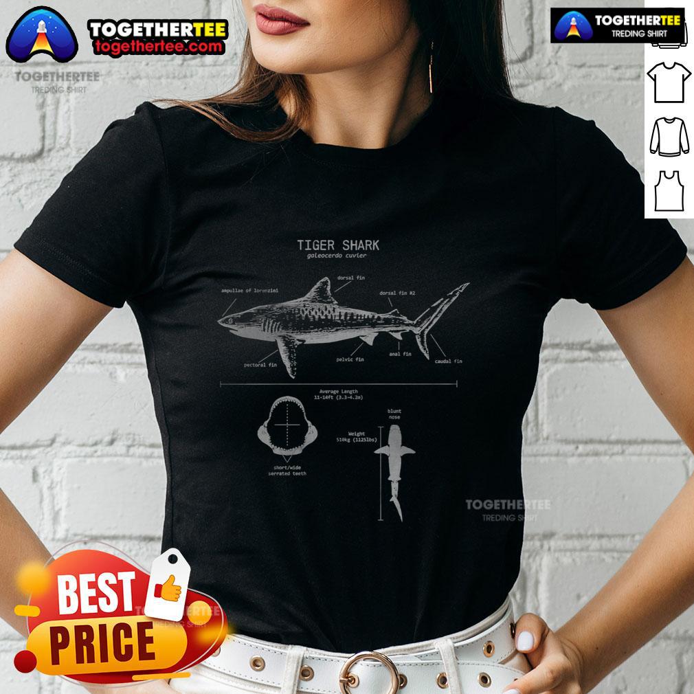 Premium Tiger Shark Anatomy T-Shirt - Image 4