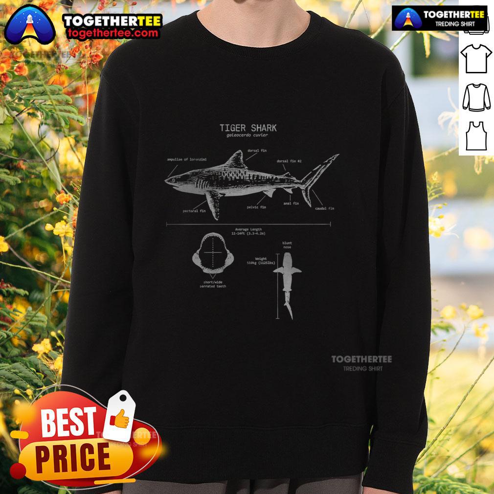 Premium Tiger Shark Anatomy T-Shirt - Image 5
