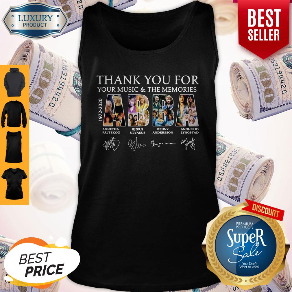 Funny Abba Thank You For Your Music And The Memories Signatures Shirt - Image 5