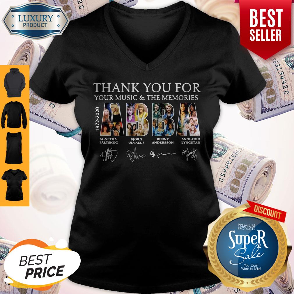 Funny Abba Thank You For Your Music And The Memories Signatures Shirt - Image 4