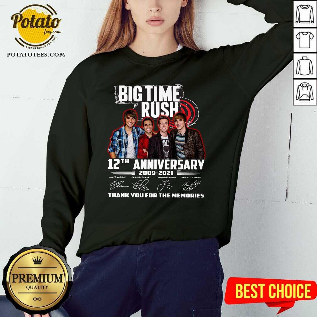 Pretty Big Time Rush 12th Anniversary 2009 2021 Thank You For The Memories Signatures Shirt - Image 4
