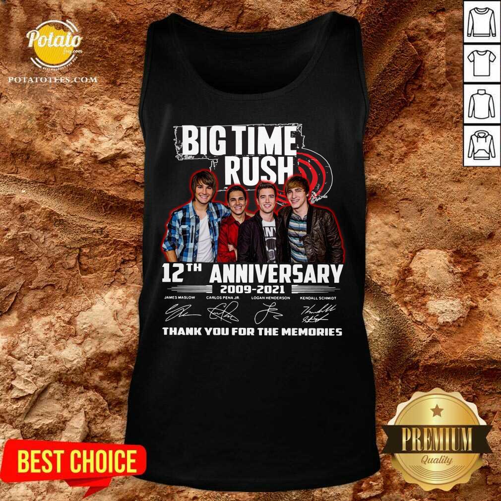 Pretty Big Time Rush 12th Anniversary 2009 2021 Thank You For The Memories Signatures Shirt - Image 3