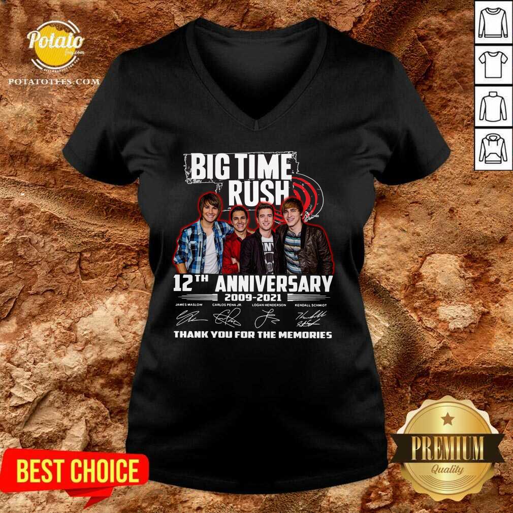 Pretty Big Time Rush 12th Anniversary 2009 2021 Thank You For The Memories Signatures Shirt - Image 2