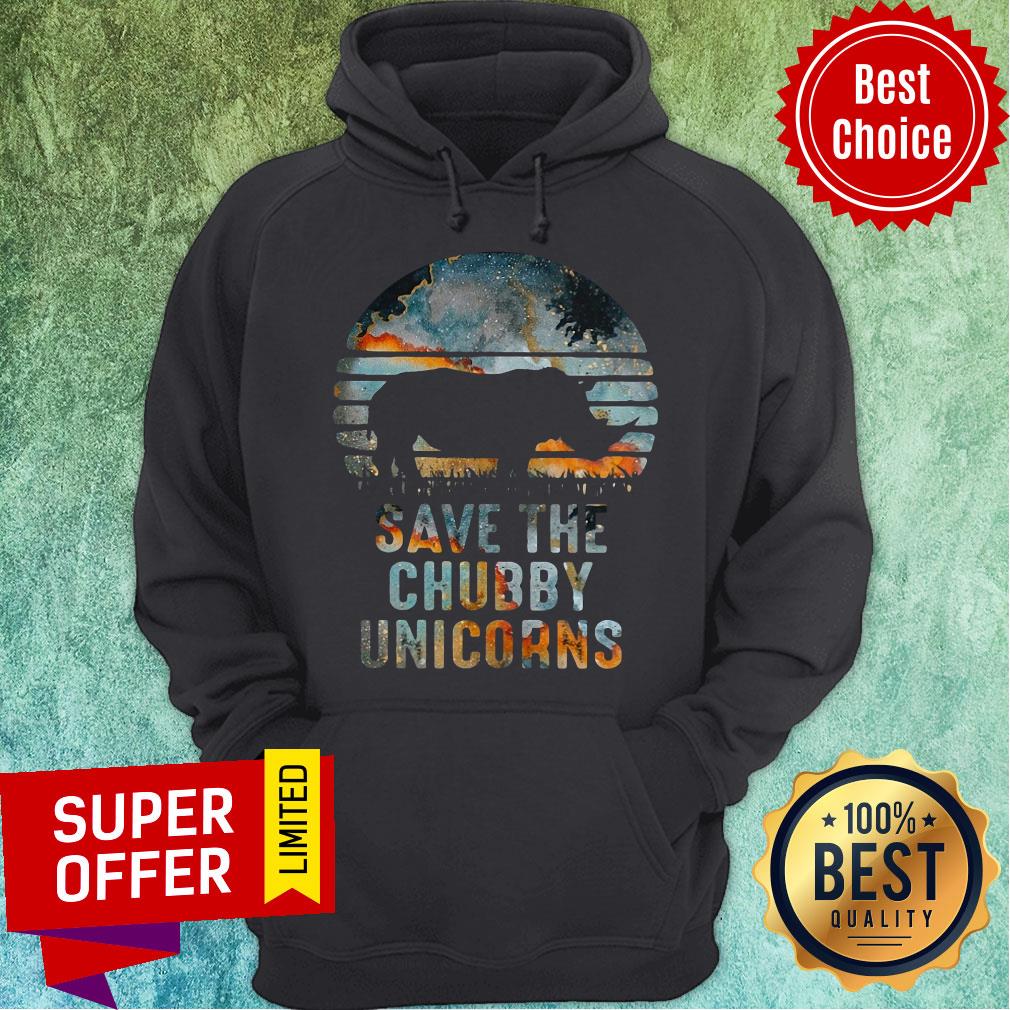 Funny Save The Chubby Unicorns Sunset Rhino Shirt - Image 3