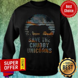 Alternative view of Funny Save The Chubby Unicorns Sunset Rhino Shirt