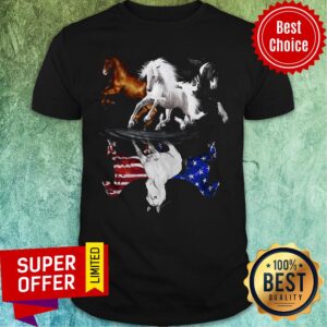 Official Horses Water Reflection 4th Of July Shirt