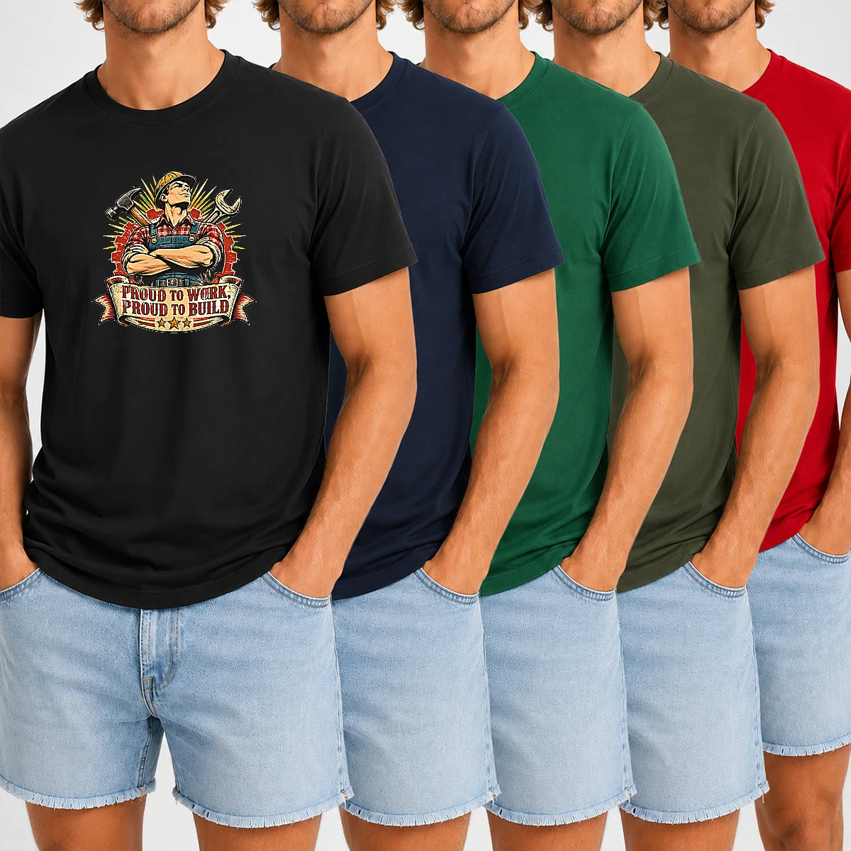 Original Vintage Labour Day Proud Worker Graphic Shirt
