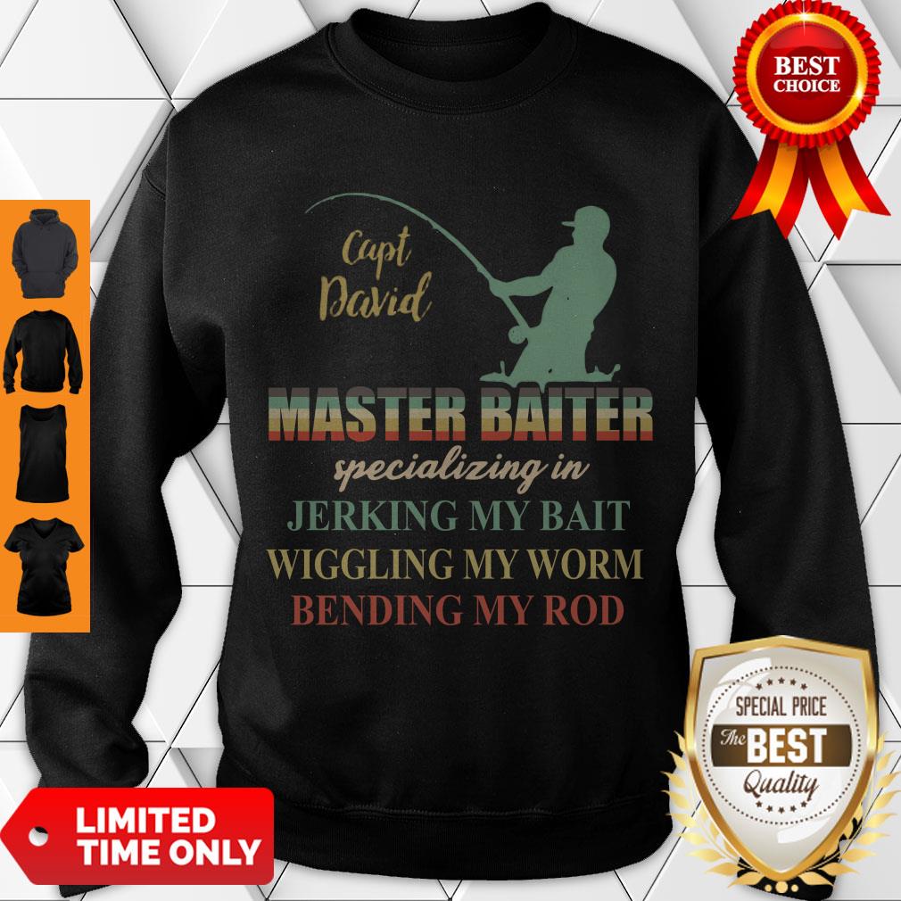 Hot Capt David Master Baiter Specializing In Jerking My Bait Vintage Shirt - Image 3