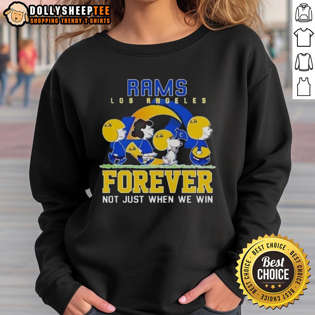 Premium Snoopy And Charlie Brown Los Angeles Rams Forever Not Just When We Win T-Shirt - Image 5