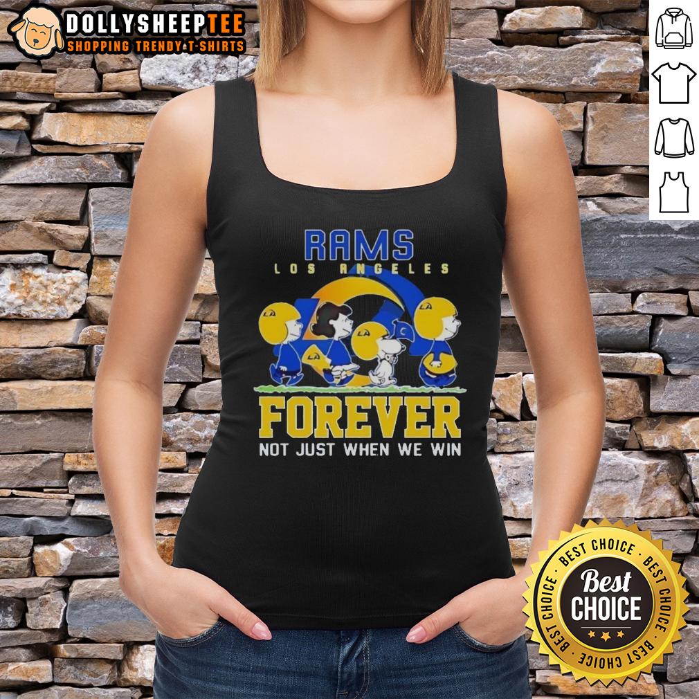 Premium Snoopy And Charlie Brown Los Angeles Rams Forever Not Just When We Win T-Shirt - Image 4