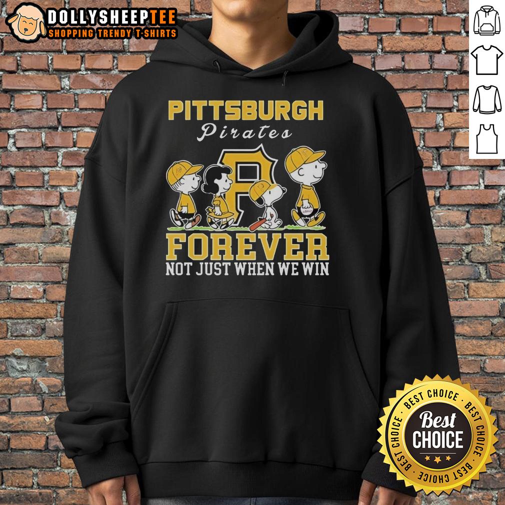 Premium Snoopy And Charlie Brown Pittsburgh Pirates Baseball Forever Not Just When We Win T-Shirt - Image 2