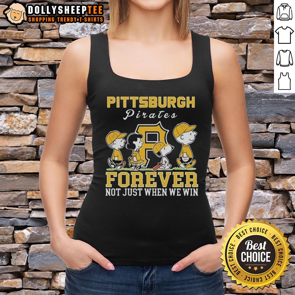 Premium Snoopy And Charlie Brown Pittsburgh Pirates Baseball Forever Not Just When We Win T-Shirt - Image 4
