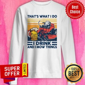 Alternative view of Nice That’s What I Do I Drink And I Mow Things Vintage Shirt