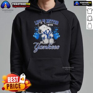 Alternative view of Cute Snoopy Life Is Better With Yankees T-Shirt