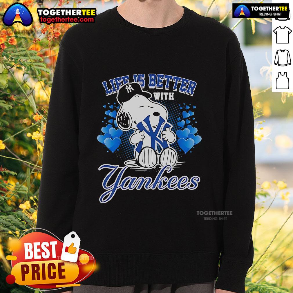 Cute Snoopy Life Is Better With Yankees T-Shirt - Image 5
