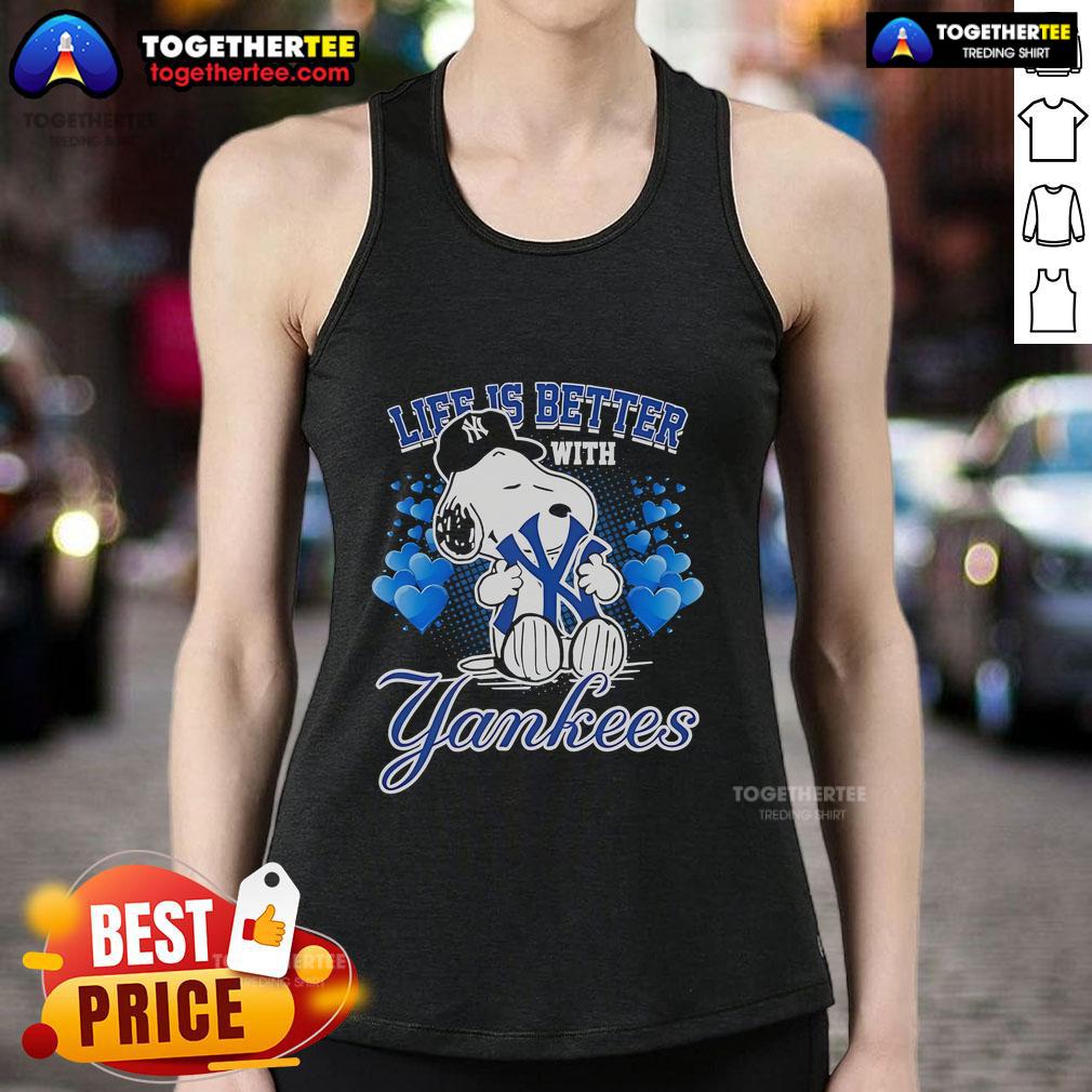 Cute Snoopy Life Is Better With Yankees T-Shirt - Image 4