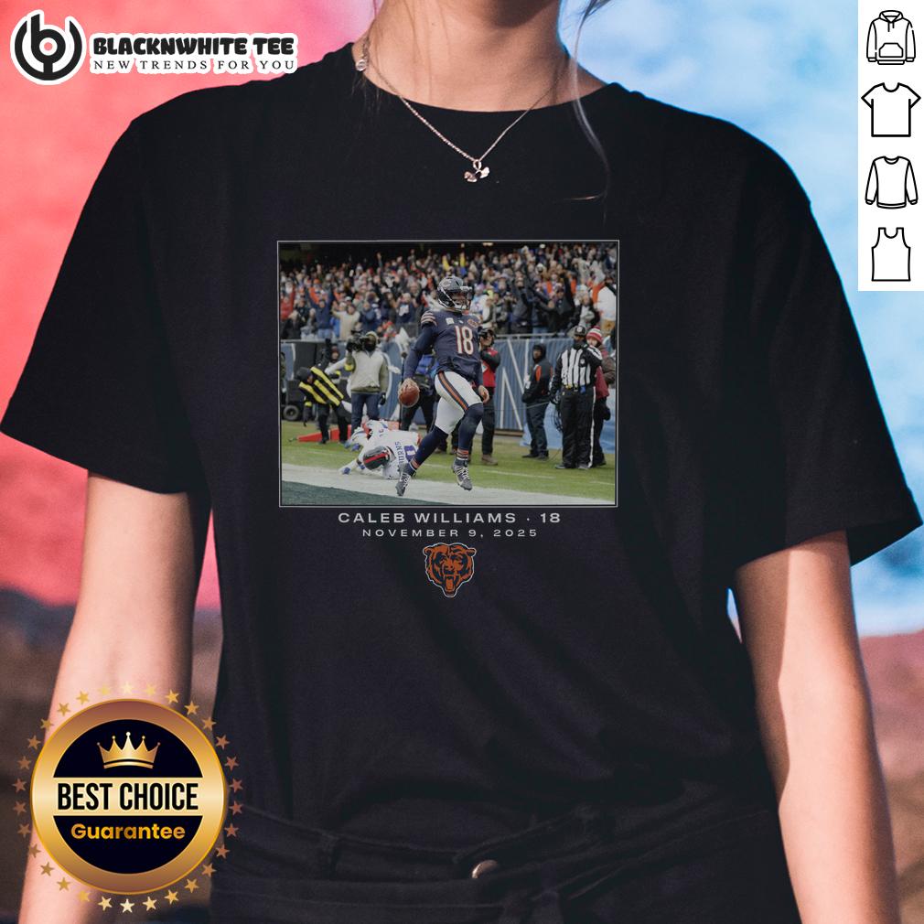 Nice Caleb Williams Chicago Bears NFL Flash Features Week 10 T-Shirt - Image 3