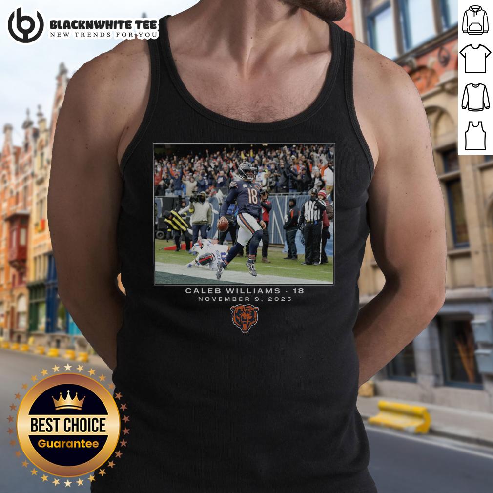Nice Caleb Williams Chicago Bears NFL Flash Features Week 10 T-Shirt - Image 4