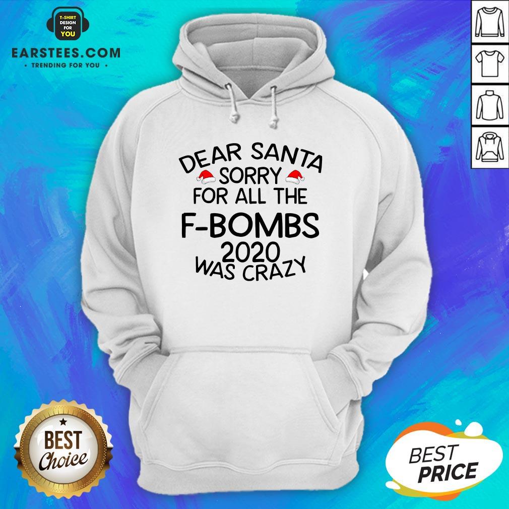 Funny Dear Santa Sorry For All The F-bombs 2020 Was Crazy Shirt - Image 2