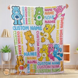 Official Original Cute Care Bears & Friends Blanket Fleece Customized Blanket