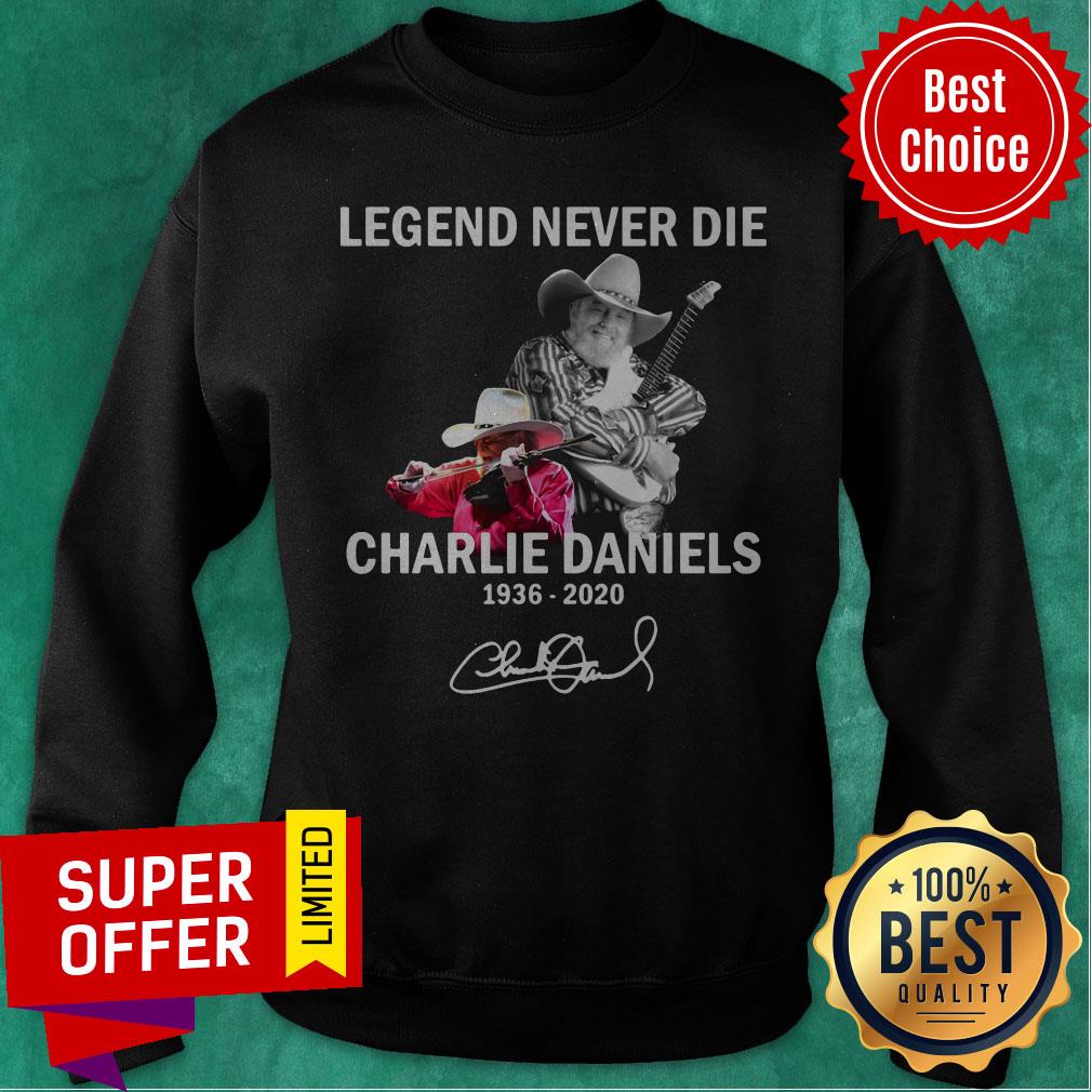 Premium Legend Never Die Charlie Daniels 1936 2020 Signature Shirt - Image 2