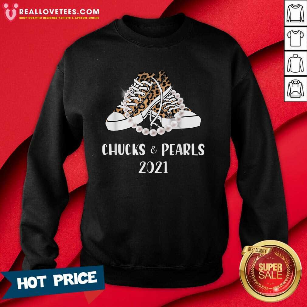 Awesome Chucks And Pearls 2021 Leopard Shirt - Image 3