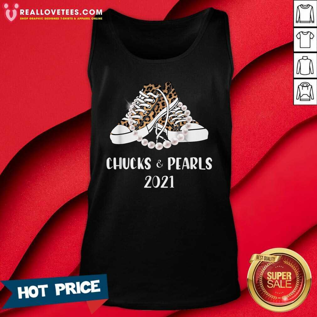 Awesome Chucks And Pearls 2021 Leopard Shirt - Image 2