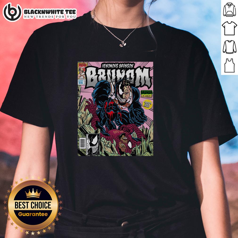 Top Venomous Brunson Venom X Jalen Brunson Marvel Comic T-Shirt - Image 3