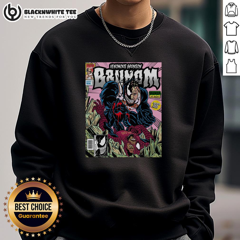 Top Venomous Brunson Venom X Jalen Brunson Marvel Comic T-Shirt - Image 5