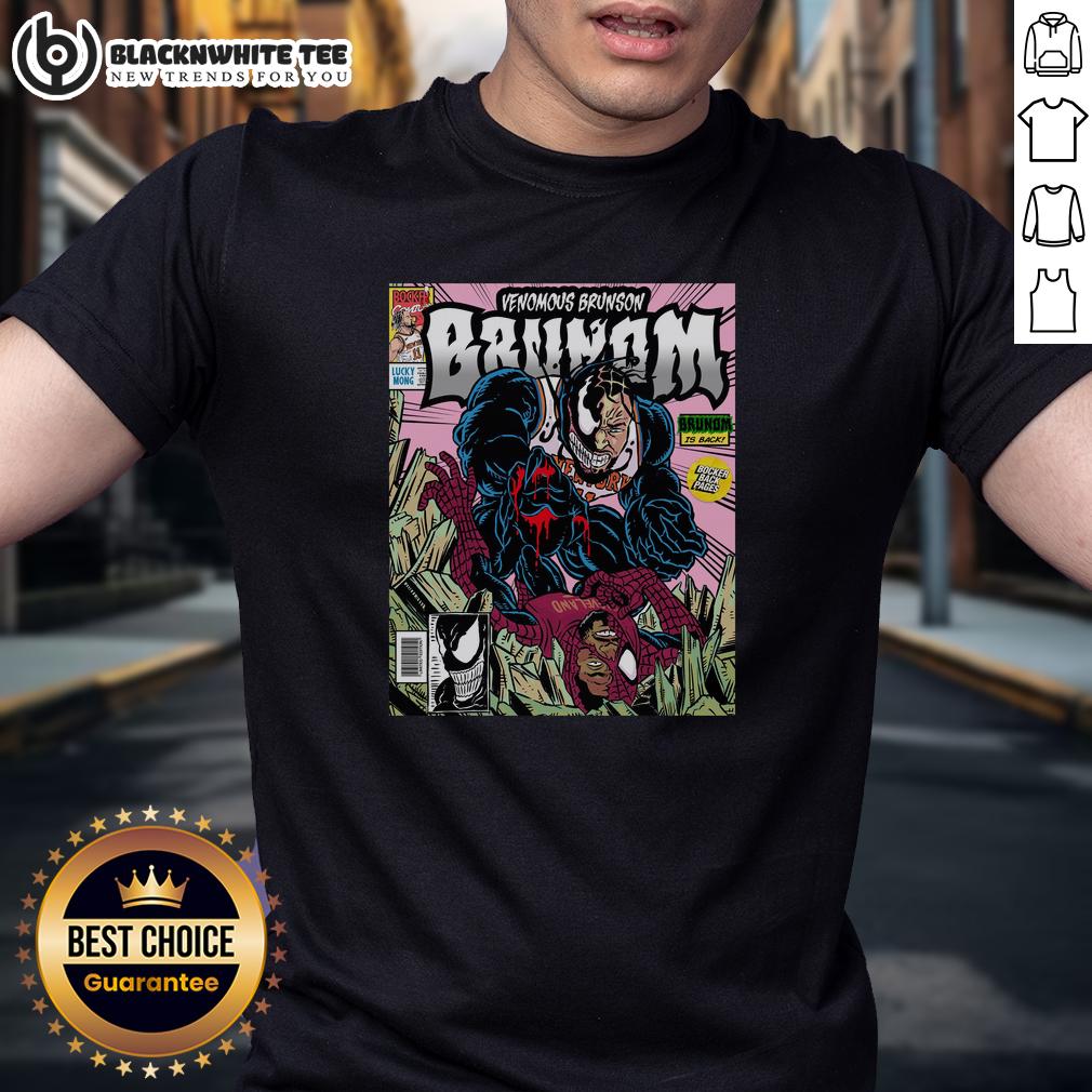 Top Venomous Brunson Venom X Jalen Brunson Marvel Comic T-Shirt