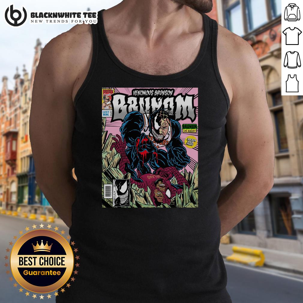 Top Venomous Brunson Venom X Jalen Brunson Marvel Comic T-Shirt - Image 4