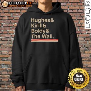 Alternative view of Nice Minnesota Hockey Hughes Kirill Boldy The Wall T-Shirt