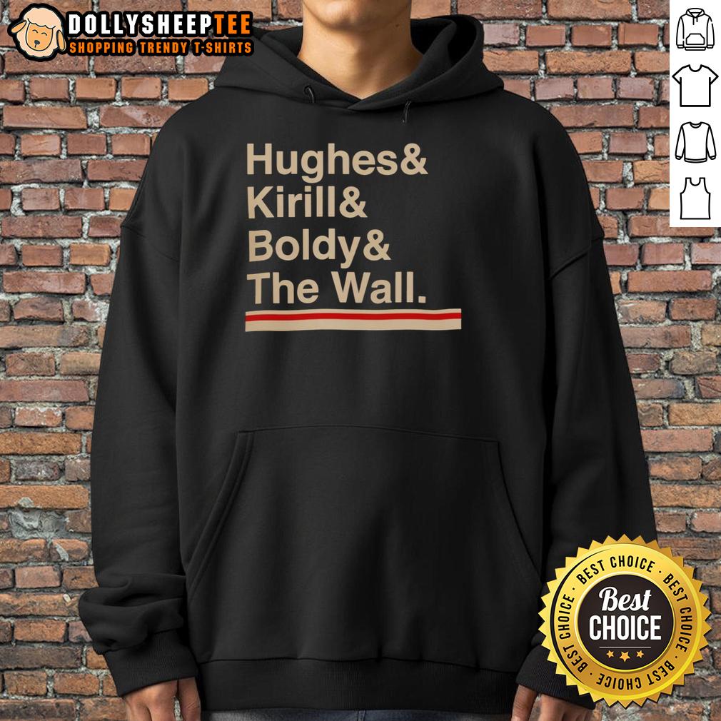 Nice Minnesota Hockey Hughes Kirill Boldy The Wall T-Shirt - Image 2