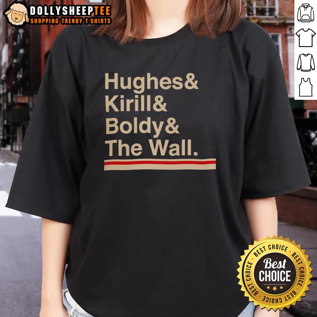 Nice Minnesota Hockey Hughes Kirill Boldy The Wall T-Shirt - Image 3