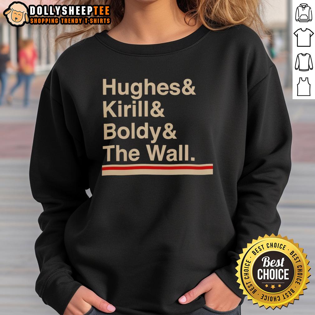 Nice Minnesota Hockey Hughes Kirill Boldy The Wall T-Shirt - Image 5