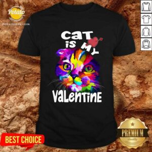 Premium My Cat Is My Valentine Kitten Lover Valentine's Day 2021Gif Shirt