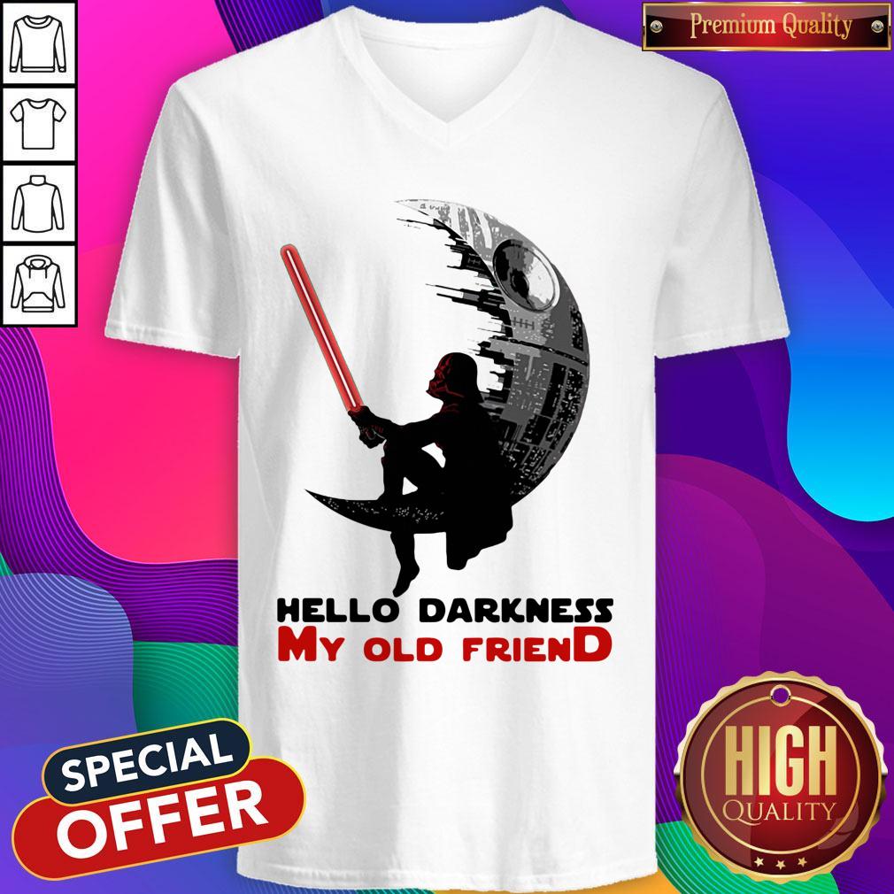 Awesome Dark Vader Hello Darkness My Old Friend Shirt - Image 3