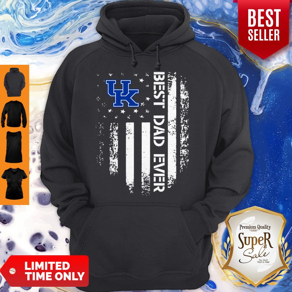 Official Kentucky Wildcats Best Dad Ever America Flag Shirt - Image 5