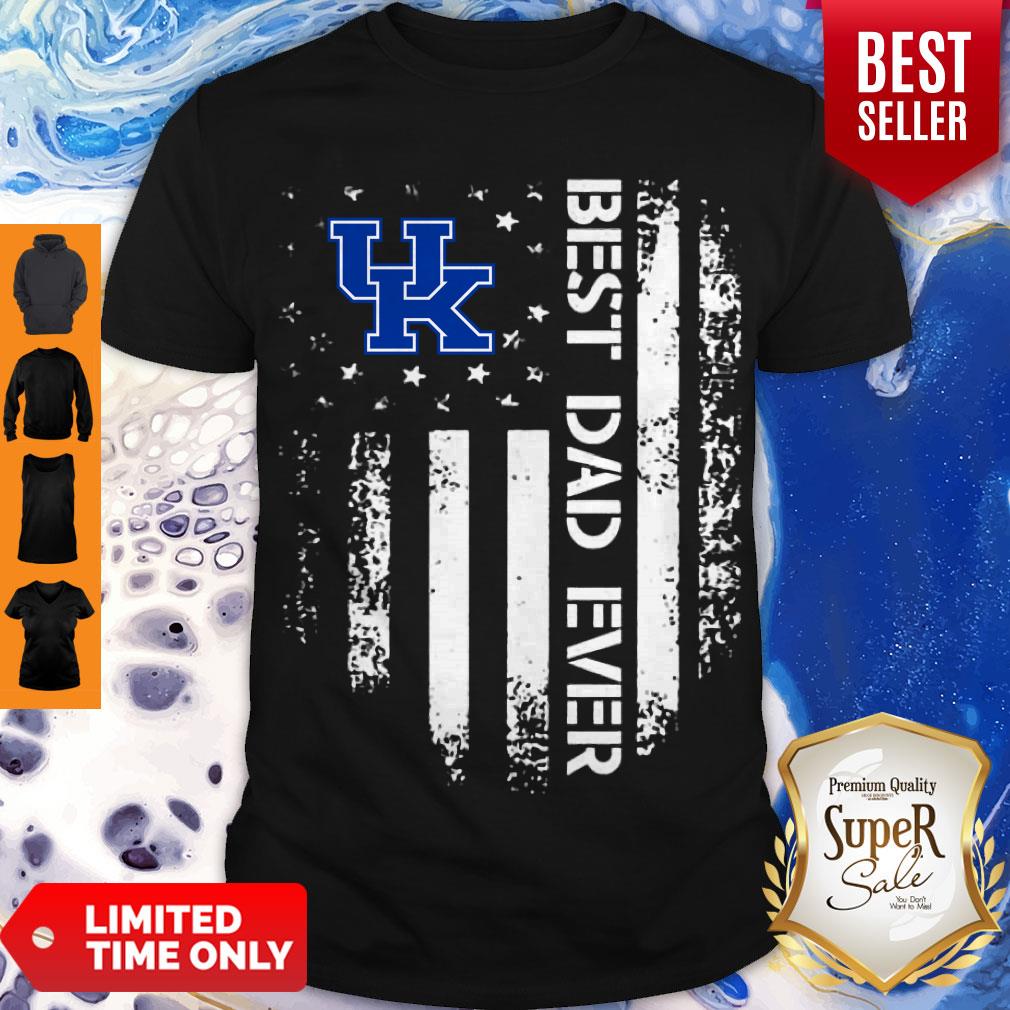 Official Kentucky Wildcats Best Dad Ever America Flag Shirt