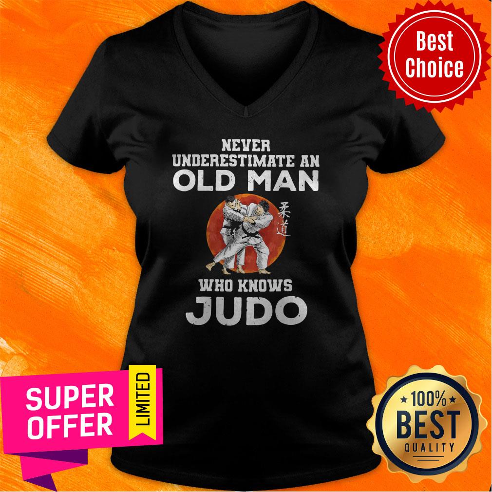 Official Never Underestimate An Old Man Who Knows Judo Shirt - Image 3