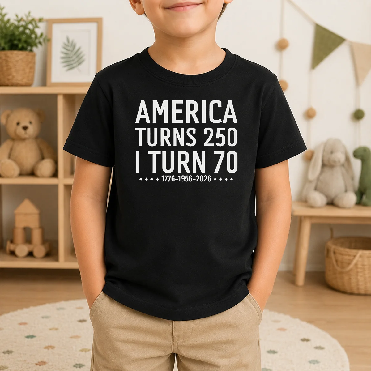Hot Pretty America Turns 250 I Turn 70 1776 1956 2026 Birthday Celebration Anniversary Shirt - Image 9