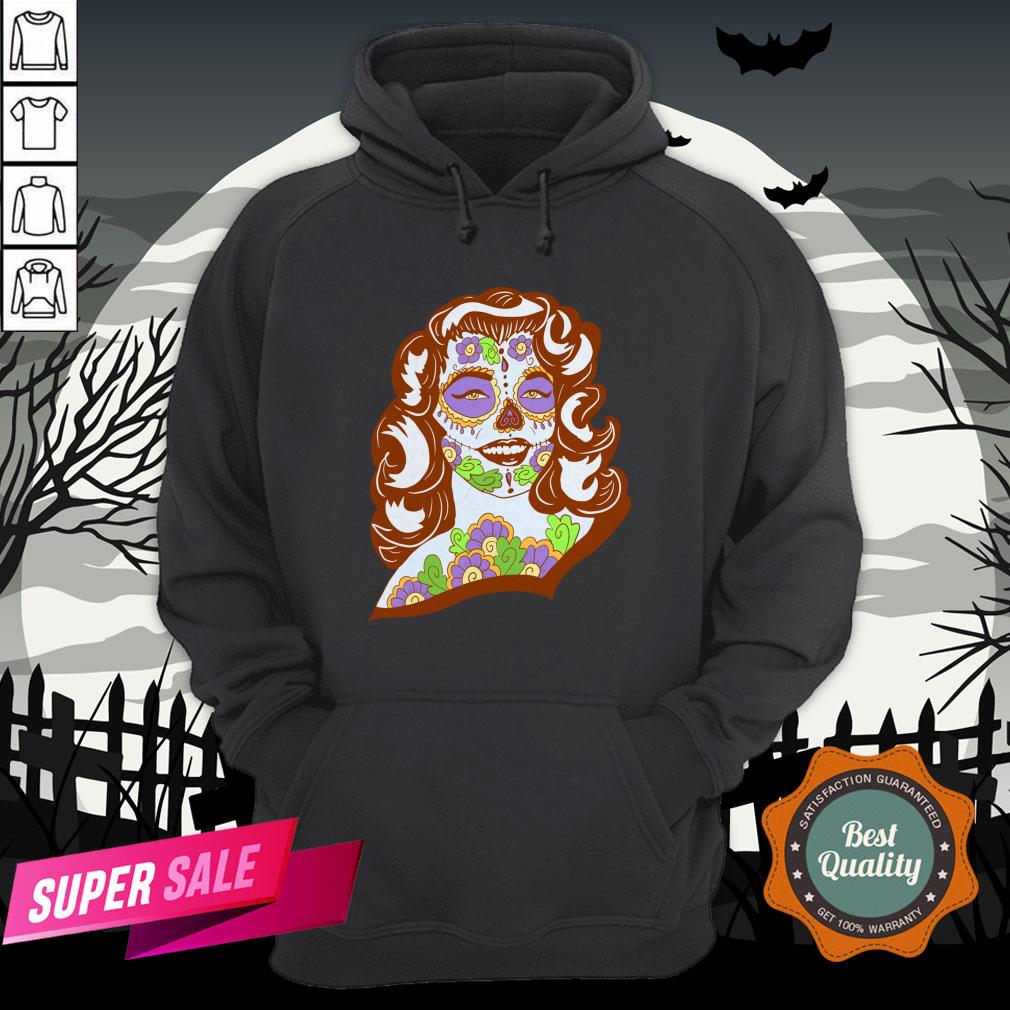 Sweet Sugar Skull Model Day Of The Dead Muertos Shirt - Image 5