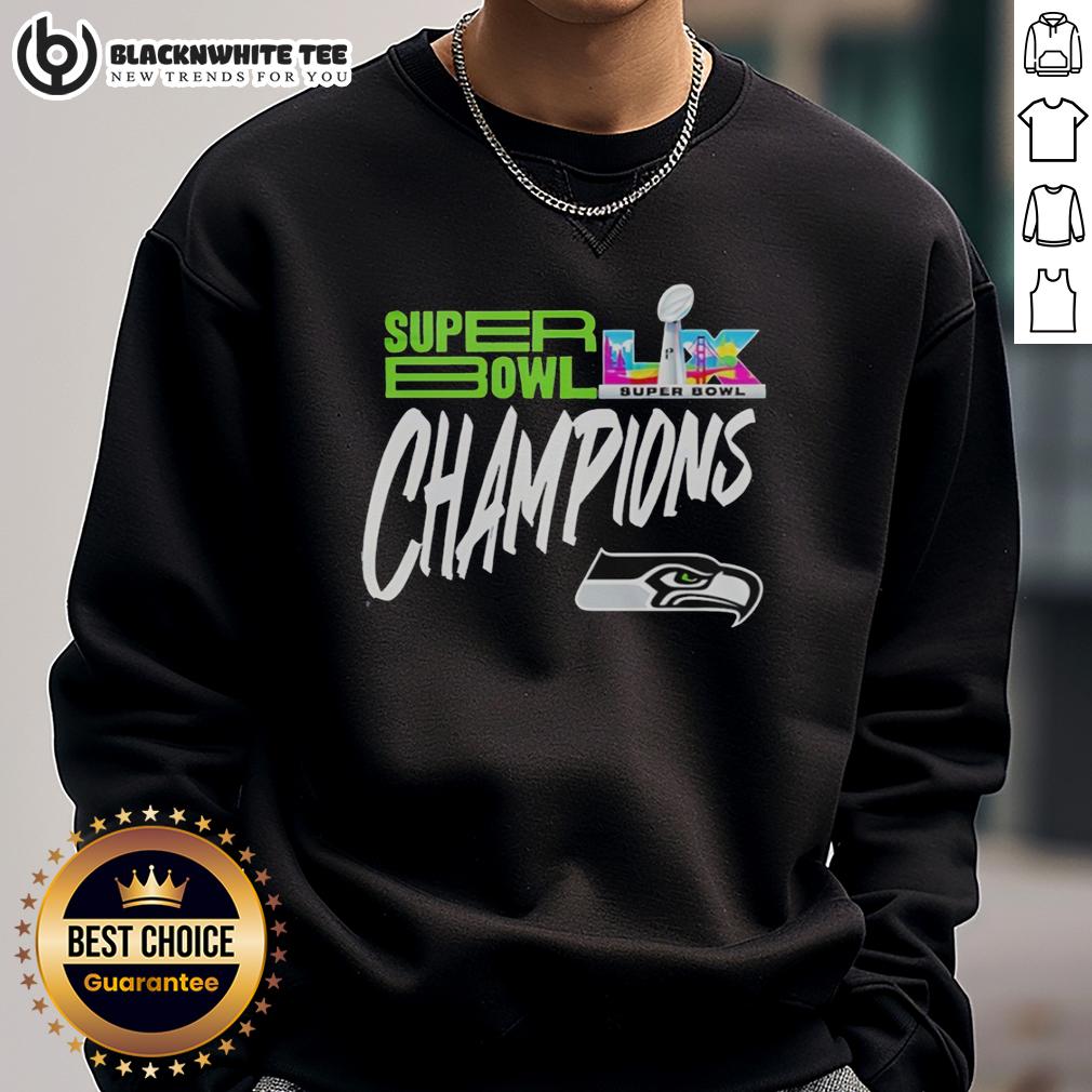 Good Seattle Seahawks Super Bowl LX Champions 2026 Logo Styled T-Shirt - Image 5