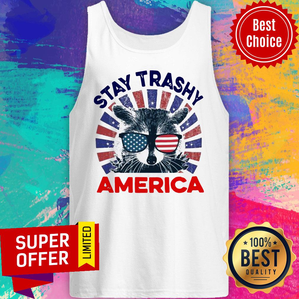 Nice Sloth Stay Trashy America Vintage Shirt - Image 4