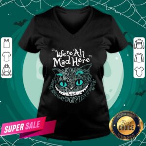 Alternative view of Official Halloween Cheshire Alice Cat We’Re All Mad Here Wonderland Shirt