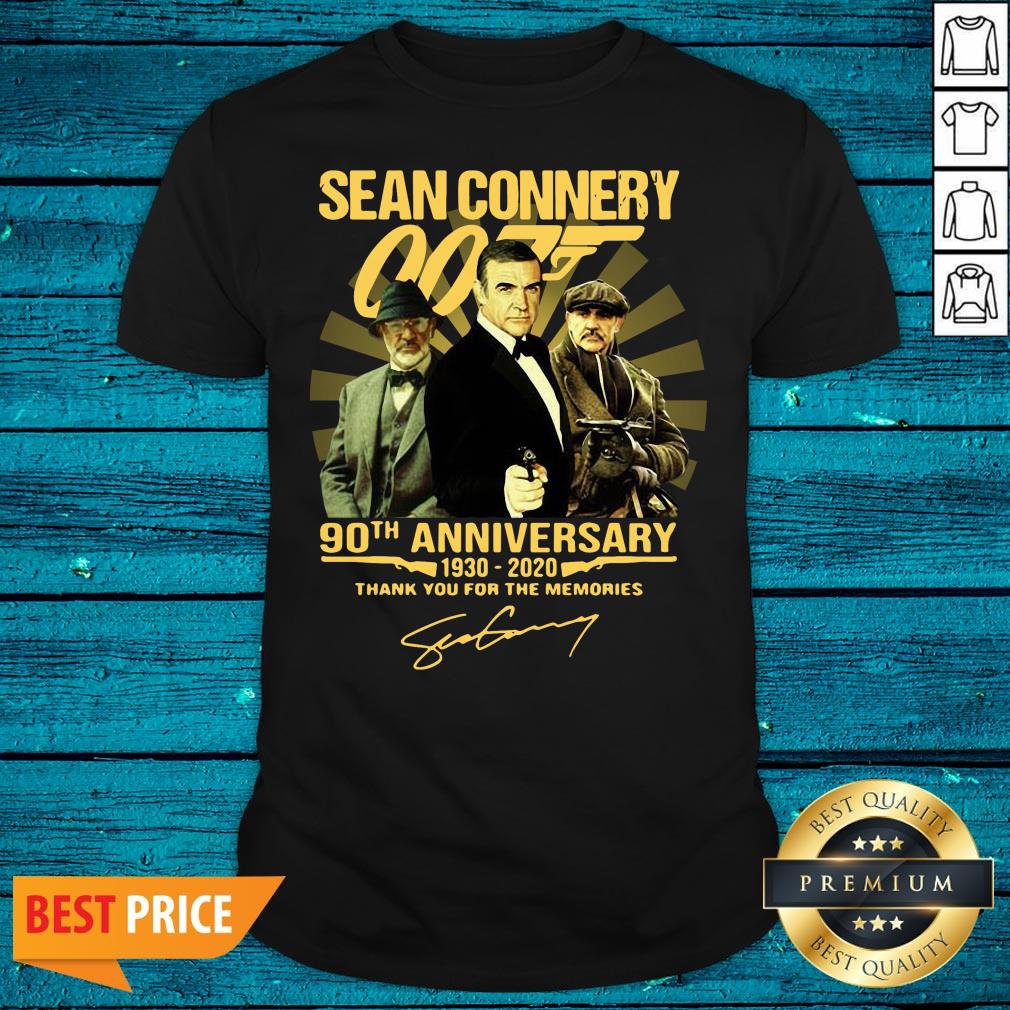 Pro Sean Connery 007 90th Anniversary Signature Thank You For The Memories Shirt