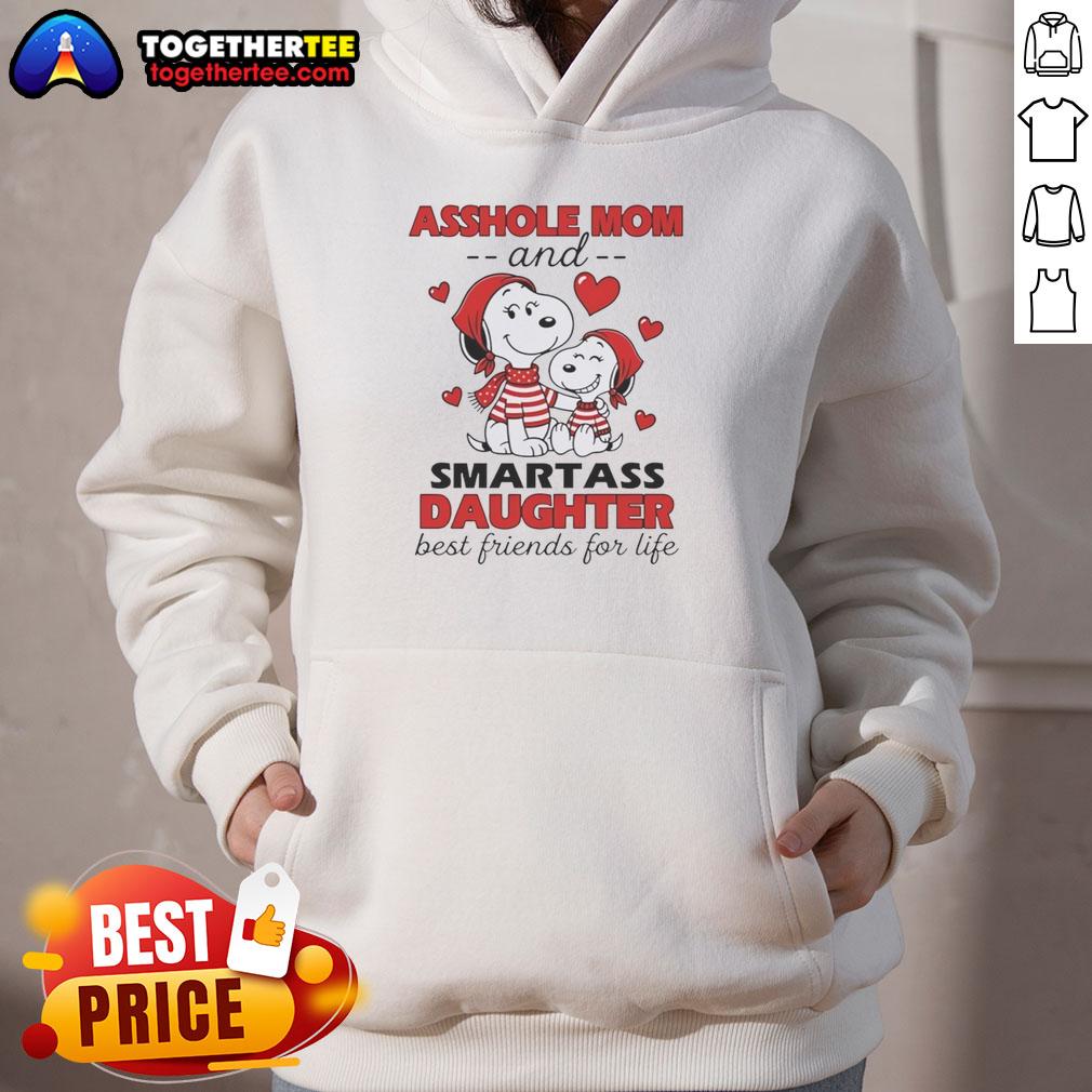 Hot Snoopys Asshole Mom And Smartass Daughter Best Friends For Life T-Shirt - Image 2